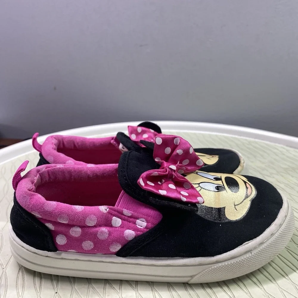 Minnie Mouse Little Girl's Pink Canvas Shoes Sneakers-Sz. 11-Fair Cond. See pics